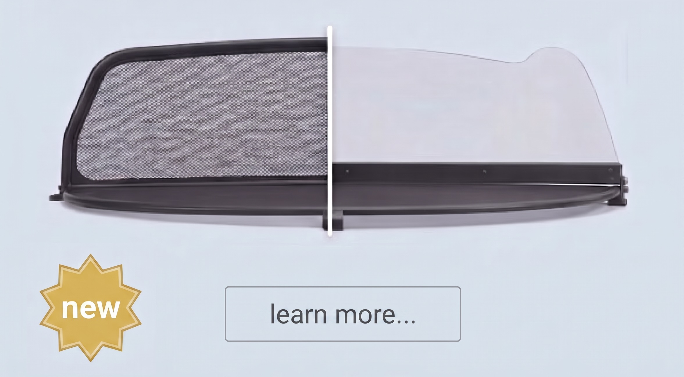 Comparison between mesh and acrylic wind deflector